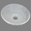 14-1/2in. Opal White with Embossed Flower Torchiere Shade with 2-3/4in. Neck