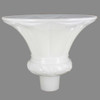 Opal White Tall Flared Torchiere Shade with 2-3/4in. Neck