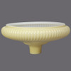 16in. Buff Ribbed Swirl Torchiere Shade with 2-3/4in. Neck