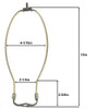 10in. Brass Plated Regular Duty Lamp Shade Harp with Saddle
