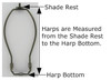 10-1/2in. Brass Plated Regular Duty Lamp Shade Harp with Saddle