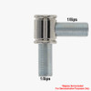 1/8ips Threaded - 9/16in Diameter 90 Degree Straight Armback - Polished Nickel