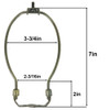 7in. Nickel Plated Heavy Duty Lamp Shade Harp with Saddle