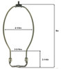 9in. Brass Plated Heavy Duty Lamp Shade Harp with Saddle