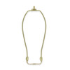 9-1/2in. Brass Plated Heavy Duty Lamp Shade Harp with Saddle