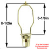 6in. Heavy Duty Brass Plated Swing Arm Lamp Shade Harp