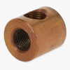 1/8ips Threaded - 3/4in Diameter Tee Fitting Straight Armback - Unfinished Copper