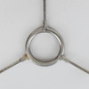 Nickel Plated 3 Spoke Spider Shade with Center Hole