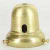 2-1/4in. Unfinished Brass Bell Holder with Key Slot and Screws