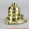 2-1/4in. Brass Plated Finish Clamp On Socket Shade Holder for Metal Shell Sockets