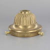 2-1/4in. Unfinished Cast Brass Ribbed Holder with Screws