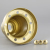 2-1/4in Deep Vented Holder with Screws - Unfinished Brass