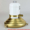 3-1/4in Fitter Unfinished Brass Clamp On Holder for Porcelain Socket with Lip