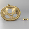 3-1/4in. Unfinished Cast Brass Decorative Spoked Holder with 1/8ips. Female Thread Center Hole