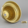 4in. Unfinished Brass Deep Ribbed Top Shade Holder