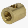 1/8ips x 1/4ips Threaded - 7/8in Diameter Tee Fitting Straight Armback - Unfinished Brass