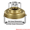 4in Fitter Unfinished Brass UNO Threaded Lamp Shade Holder.