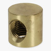 1/4ips Threaded - 7/8in Diameter Tee Fitting Straight Armback - Unfinished Brass