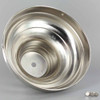 6in. Polished Nickel Finish Deep Shade Holder with 1/8ips. Slip Through Center Hole