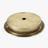 4in Brass Neckless Hole Shade Fitter with 8/32 Threaded Grommets. 1/8ips(7/16in) Slip Center Hole.