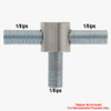 1/8ips Threaded - 3/4in Diameter Tee Fitting Straight  Armback - Satin Nickel