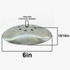 6in Diameter Vented Neckless Holder Cover - Unfinished Steel