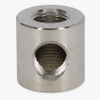 1/8ips Threaded - 3/4in Diameter Tee Fitting Straight Armback - Polished Nickel Finish
