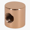 1/8ips Threaded - 3/4in Diameter Tee Fitting Straight  Armback - Polished Copper