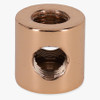 1/8ips Threaded - 3/4in Diameter Tee Fitting Straight  Armback - Polished Copper