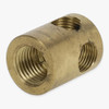 1/8ips x 1/4IPS Threaded - 3/4in Diameter 5-Way Straight Armback - Unfinished Brass