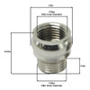 1/8ips Male X 1/8ips Female Nickel Plated Finish Barrel Nozzle