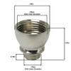 1/8ips Male X 3/8ips Female Polished Nickel Finish Brass Bowl Nozzle