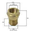 1/8ips Male X 1/8ips Female Unfinished Brass Center Beaded Nozzle