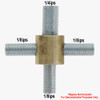 1/4ips X 1/8ips Threaded -  7/8in Diameter 4-Way Straight Armback - Unfinished Brass