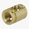 1/8ips Threaded - 5/8in Diameter 4-Way Straight Armback - Unfinished Brass