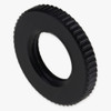 1/8ips - 3/4in Diameter x 1/16in H - Threaded Knurled Flat Brass Nut - Black Finish