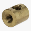 1/8ips X 1/4ips Threaded - 7/8in Diameter 4- Way Straight Armback - Unfinished Brass