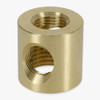 1/4ips X 1/8ips Threaded - 3/4in Diameter 4-Way Straight Armback - Unfinished Brass