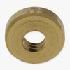 #8/32 - 7/16in Diameter x 1/8in H - Threaded Flat Round Nut - Unfinished Brass