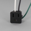 Black - Snap-In, Straight Blade, Grounding, Wired Receptacle
