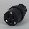 Black - Antique Style Decorative Grounded Outlet with Screw Terminal Wire Connections