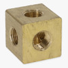 1/8ips Threaded - Square 6-Way Armback- Unfinished Brass