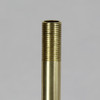 11 in. Long X 1/8ips Unfinished Brass Pipe Stem Threaded 3/4in Long on Both Ends