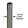 5in. Polished Nickel Finish Pipe with 1/8ips. Female Thread