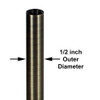 10in. Antique Brass Finish Pipe with 1/8ips. Female Thread