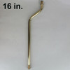 16in. Brass Plated Finish 1/8ips. Figurine Pipe with 2in. Offset