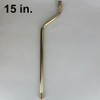 15in. Brass Plated Finish 1/8ips. Figurine Pipe with 2in. Offset