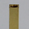 18in. Unfinished Brass Square Pipe with 1/8ips. Female Thread