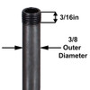 5in. Long 1/8ips (3/8in O.D) Unfinished Steel Round Hollow Pipe