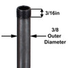 6in. Long 1/8ips (3/8in O.D) Unfinished Steel Round Hollow Pipe